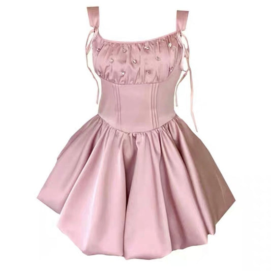 Rose jewel mini dress